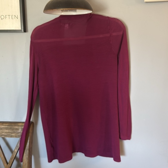 Croft & Barrow Red Cardigan Sweater Open Front - Picture 3 of 5